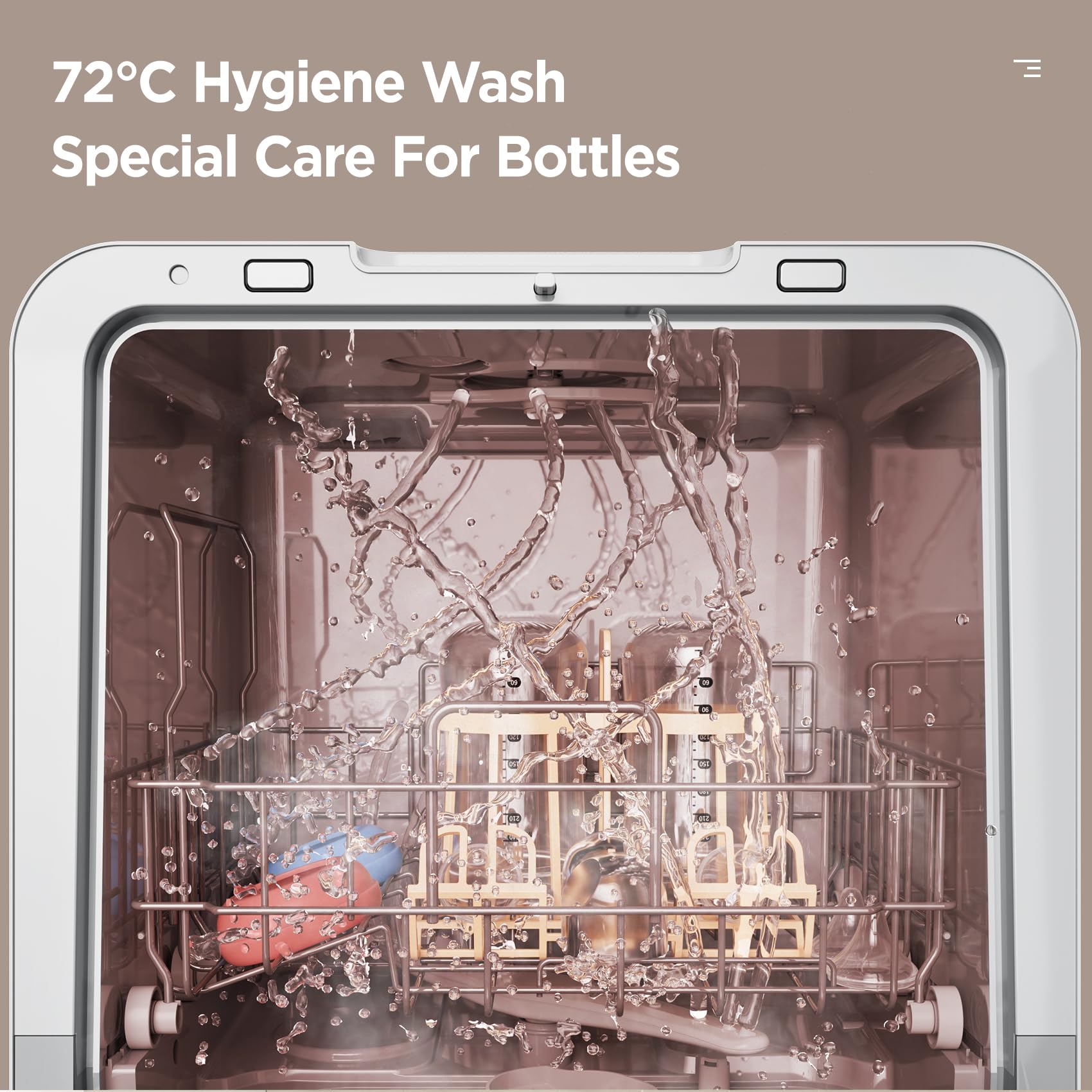 COMFEE' Table Top Dishwasher with 6 Place Settings, Mini Countertop Dishwasher for Small Families, Couples, LED display, Delay Start, 47dB Quiet Noise, White