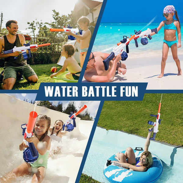 Electric Water Gun, Ultra-Long Range One-Touch Automatic Water Gun, Large Capacity Ultra-Long Standby, Suitable For Children Adults Summer Pool Party Beach Outdoor Use.