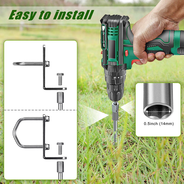 Insaga Multi-Purpose Ground Anchors Screw in, 76mm Wider Spiral Earth Anchors, Fully Welded Mobile Home Anchors for Trampolines, Swing Sets, Carports