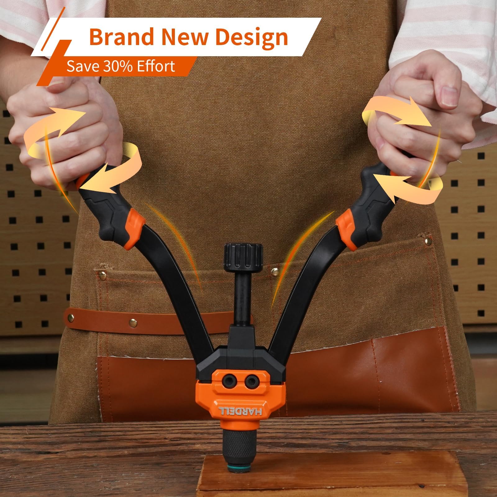 HARDELL Rivet Nut Tool, 14" Rivnut Tool with 100 Pcs Rivet Nuts and 7 Metric & Inch Mandrels M6 M8 M10, 1/4-20, 5/16-18, 3/8-16, 10-24 and Rugged Carrying Case