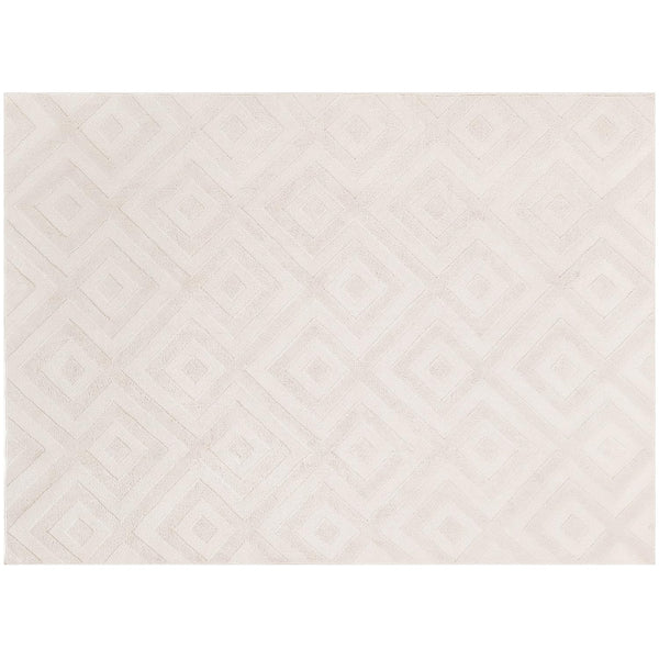 SHACOS Washable Rug Living Room 140 x 200 cm Large Rug Modern Cream Area Rug for Living Room, Bedroom, Non-Slip Ultra Soft Floor Carpet, Geometric