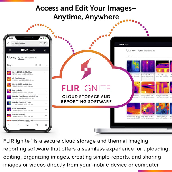 FLIR EDGE - Wireless Bluetooth Thermal Imaging Camera for Smartphones, Compatible with all iOS and Android devices: Use for home inspection, HVAC, automotive, machine industries and more