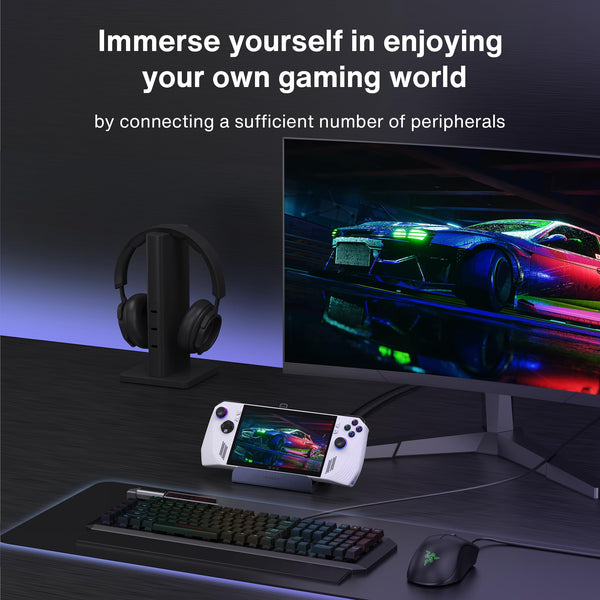 iVANKY 8-in-1 Docking Station for Valve Steam Deck OLED/ASUS ROG Ally X/Lenovo Legion Go/MSI Claw, ROG Alloy/Stream Deck Dock Hub with HDMI 4K@144Hz, Gigabit Ethernet, 3*USB-A 3.0, 100W USB-C Charge