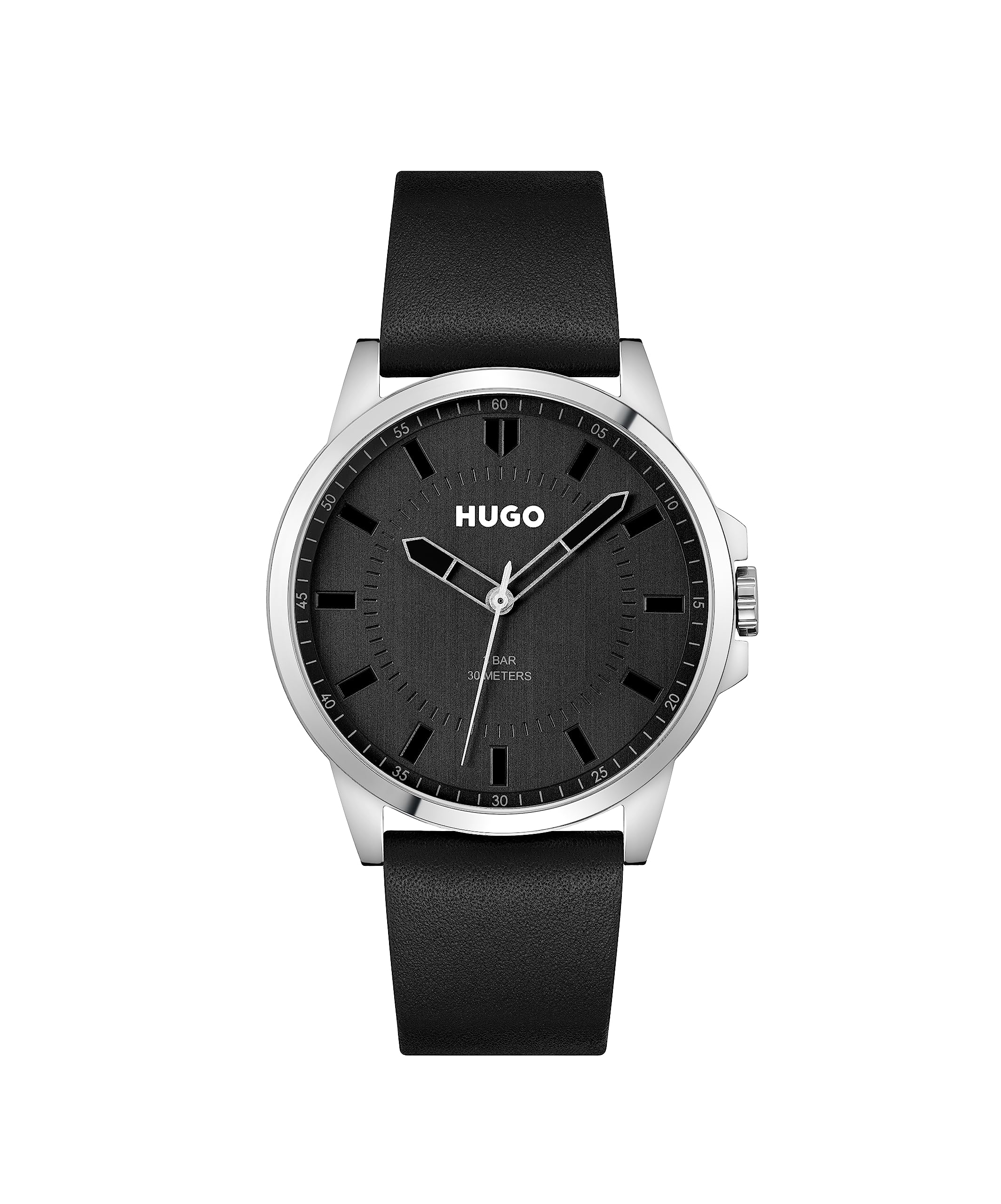 HUGO Analogue Quartz Watch for Men Collection #First - Available with Stainless Steel Bracelet or Leather Strap