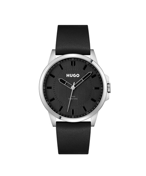 HUGO Analogue Quartz Watch for Men Collection #First - Available with Stainless Steel Bracelet or Leather Strap