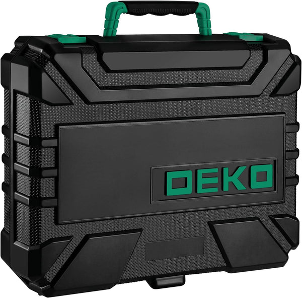 Tool Kit: DEKO Drill Set with Cordless Drill, Tool Kit Set Box, DIY Hand Tools for Men and Home, with 8V Electric Drills Blue,126 Pieces