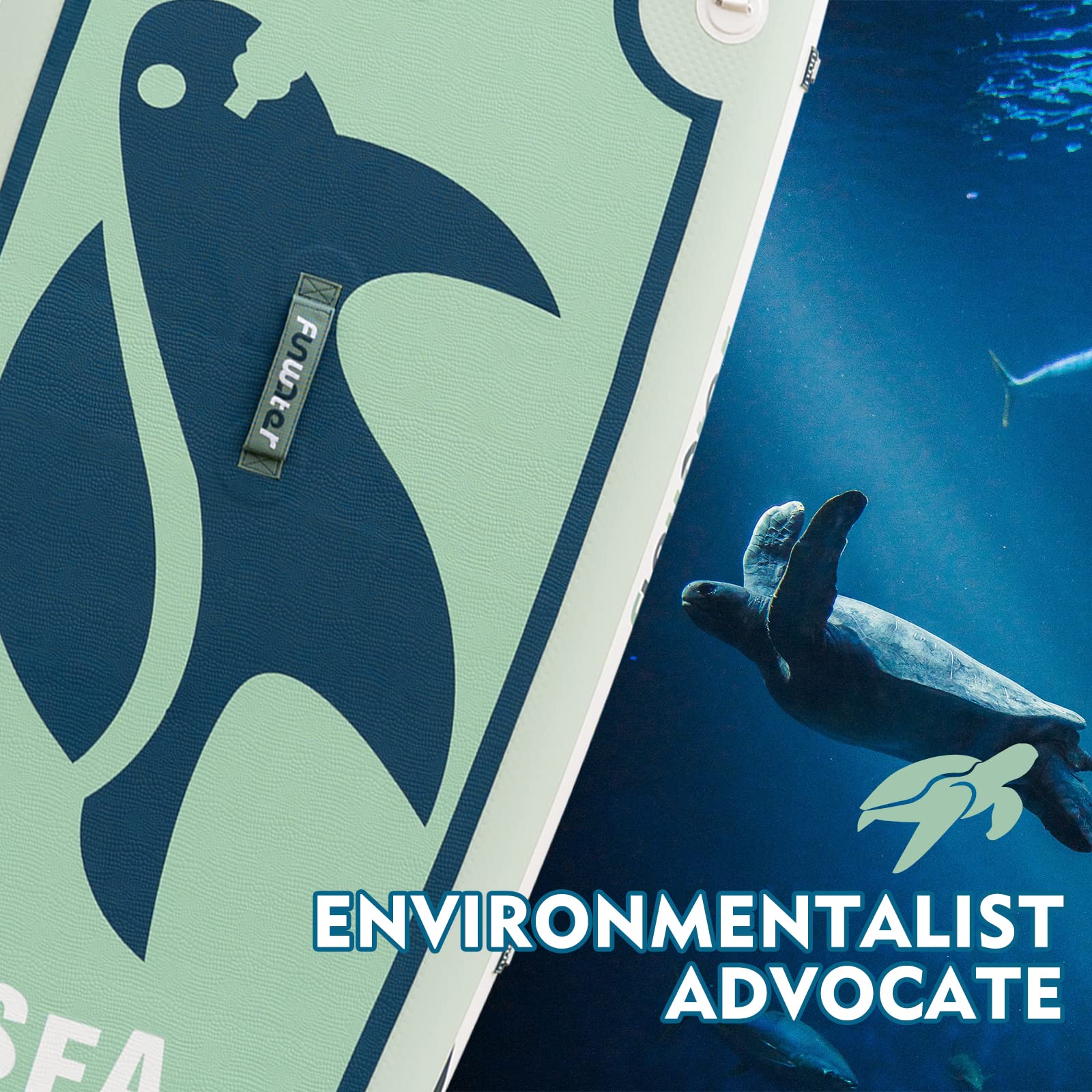 FunWater SUP Inflatable Stand Up Paddle Board 11'6"/11'/10'5" Ultra-Light with Inflatable Board,ISUP Accessories,Three Fins,Adjustable Paddle, Pump,Backpack, Leash,Waterproof Bag