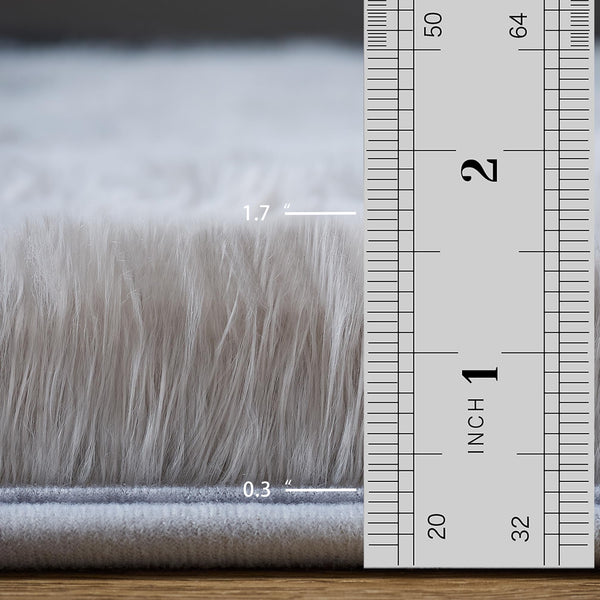 Lommegy Area Rugs Living Room - Fluffy Grey Area Rugs 160 x 230 cm for Bedroom Anti Slip Playing Mat Modern Fluffy Shaggy Runner Rug for Bedroom
