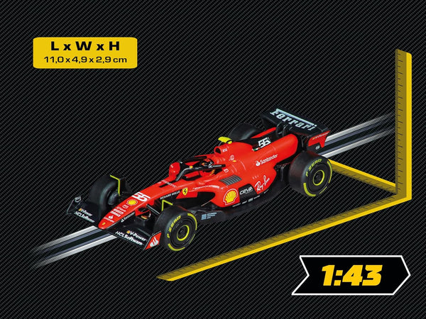 Carrera GO!!! 20064239 Ferrari SF-23 C. Sainz 1:43 Scale Slot Car, Official Formula 1 License, Suitable For Ages 6 Years+