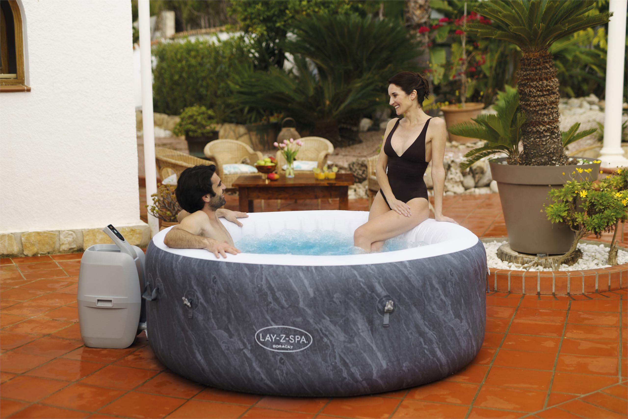 Lay-Z-Spa Boracay Smart Signature AirJetInflatable Hot Tub with App-Control 2-4 person