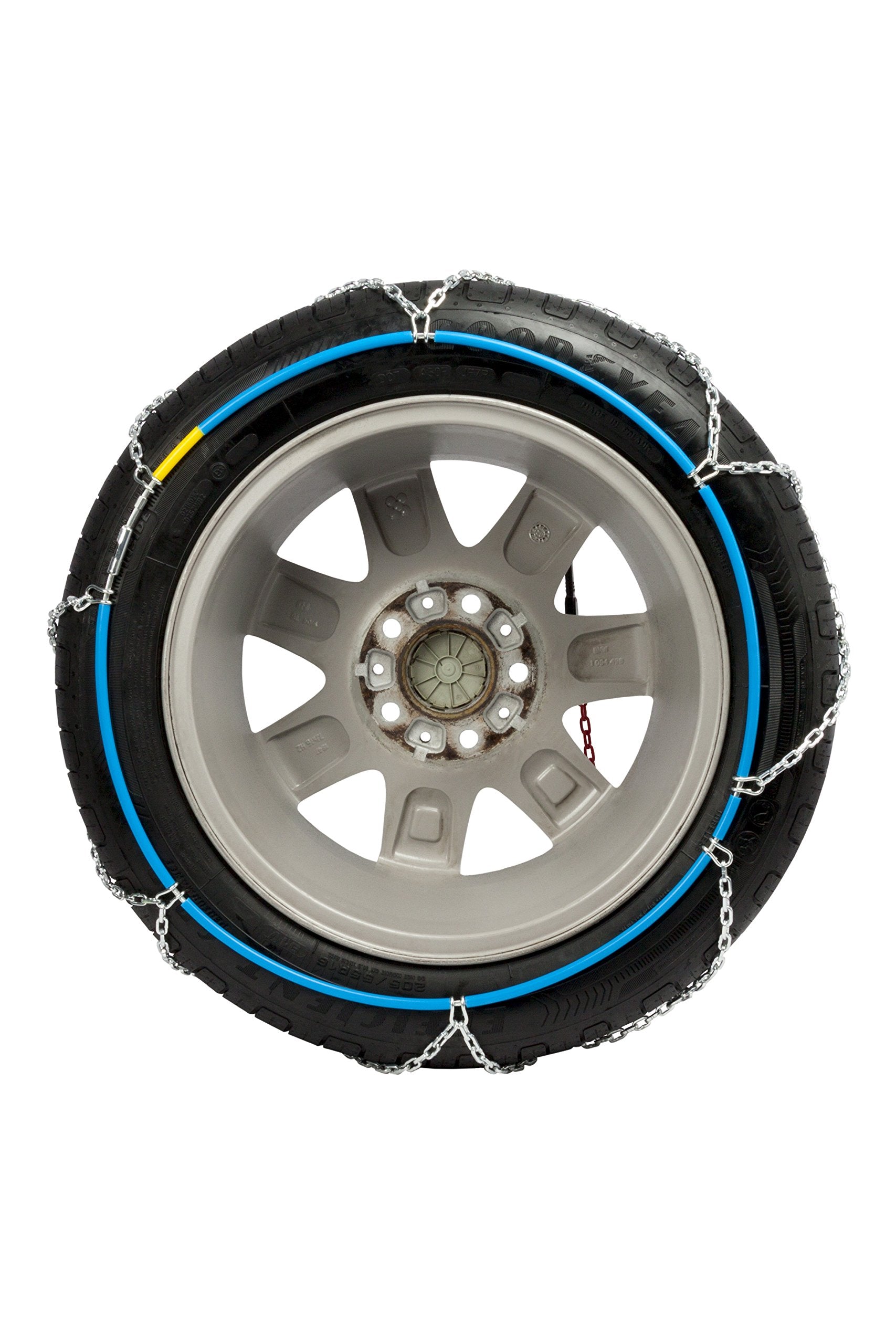 Goodyear Set of 2 x 9 mm Metallic Car Snow Chains Size 110 with Automatic Tensioner