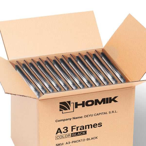 HOMIK A3 Photo Frames Pack of 12 - Picture Frames A3 Economy Pack of 12
