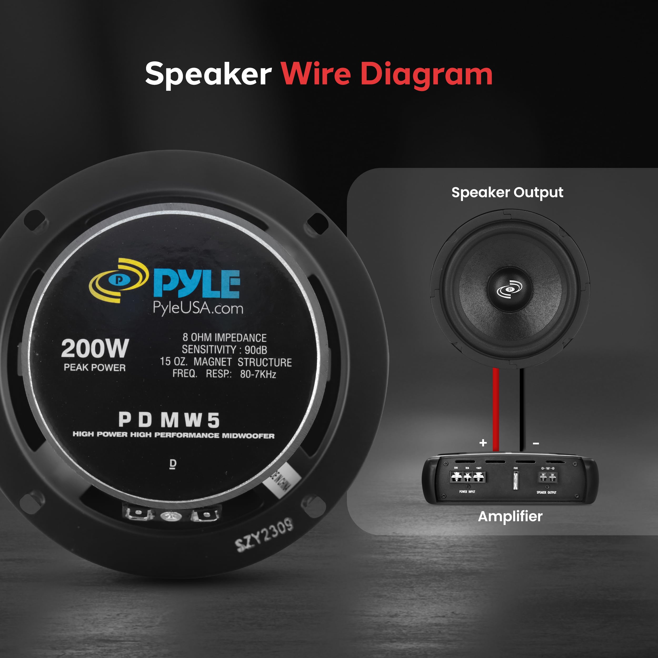 Pyle-Pro 5 inch Pyle Driver 8 Ohm Mid Woofer