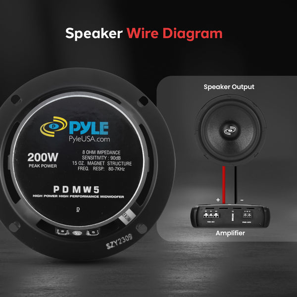 Pyle-Pro 5 inch Pyle Driver 8 Ohm Mid Woofer