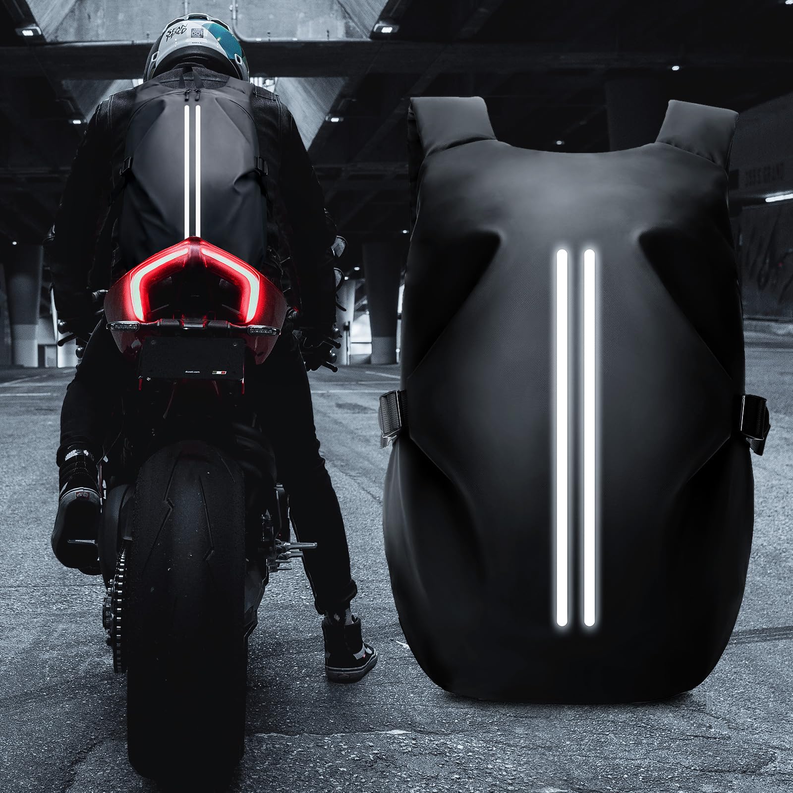 HYC00 Motorcycle Backpacks for Men Women Waterproof Motorbike Helmet Bag,Motorcycle Accessories,Motorcycle Helmet Backpack,Laptop Rucksack Travel Backpacks School Bags Hiking Treeking Rucksack Daypack