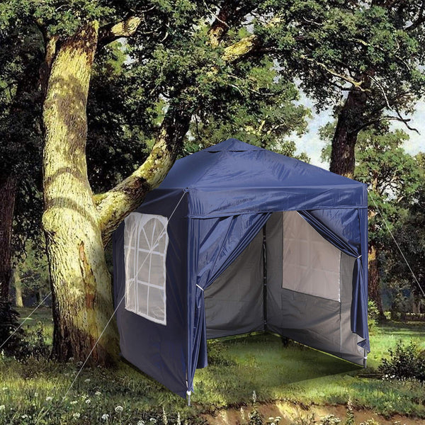 SANHENG Pop Up Gazebo, Pop Up Tent with Weights, Fully Waterproof, All Weather Gazebo ideal for Outdoor Party Camping (2x2m,Blue)