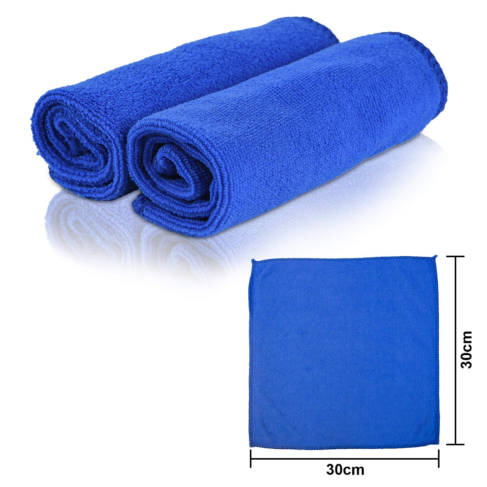 URAQT Microfibre Cleaning Cloths, 6 Pack, Two-layer Thickened Towels, Lint Free Super Absorbent Towel for Household and Car Washing, Drying, Detailing, 40x30cm