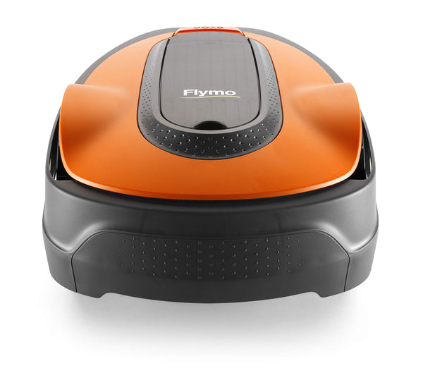 Flymo EasiLife 250 GO Robotic Lawn Mower - Cuts Up to 250 sq m, Ultra Quiet Mowing, Manicured Lawn, Bluetooth Application Control, Safety Sensors, Hose Washable, Lifestyle Functions, Orange and Grey