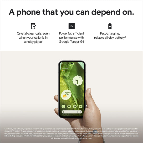 Google Pixel 8a – Unlocked Android smartphone with advanced Pixel Camera, 24-hour battery and powerful security – Obsidian, 128GB