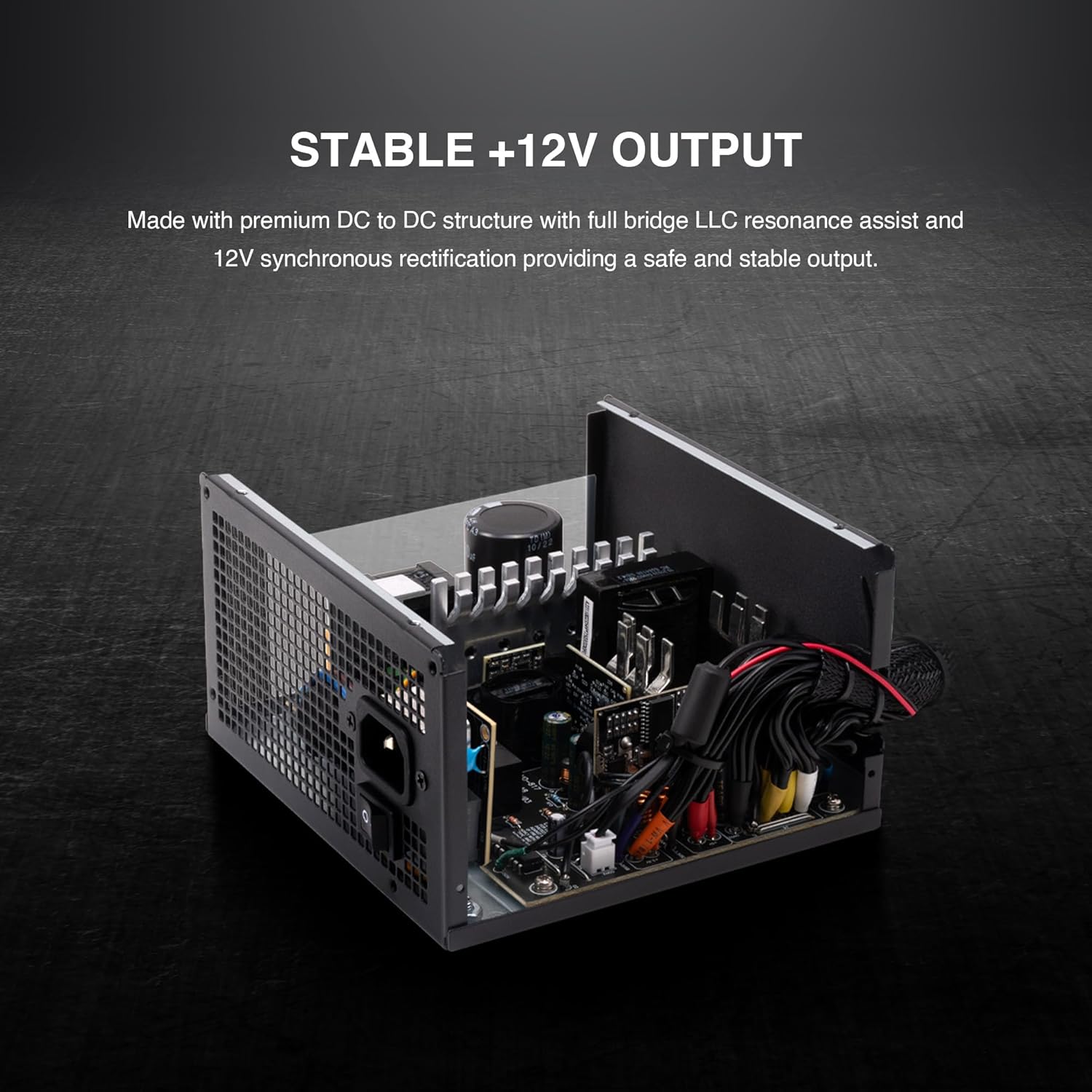 GAMDIAS HELIOS P2-750G Low-Noise ATX PC Power Supply, 80 PLUS Gold Non-Modular Computer PSU, ATX 3.1 & PCIe Gen 5.1 Ready, Native 12VHPWR Cable, Full DC-DC, LLC Resonant Circuit Design, Black