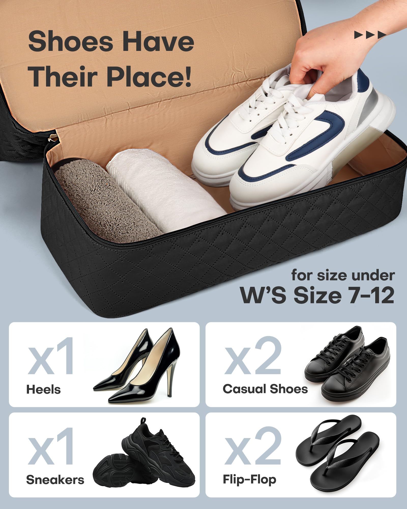 HOTOR Travel Bags for Women - Lightweight Overnight Holdall Bag, Large Carry on Luggage Weekend Bag with Shoe Compartment & Toiletry Bag, Travel Duffel Sport Gym Tote, Black, 34.0 x 45.0 x 20.0 cm