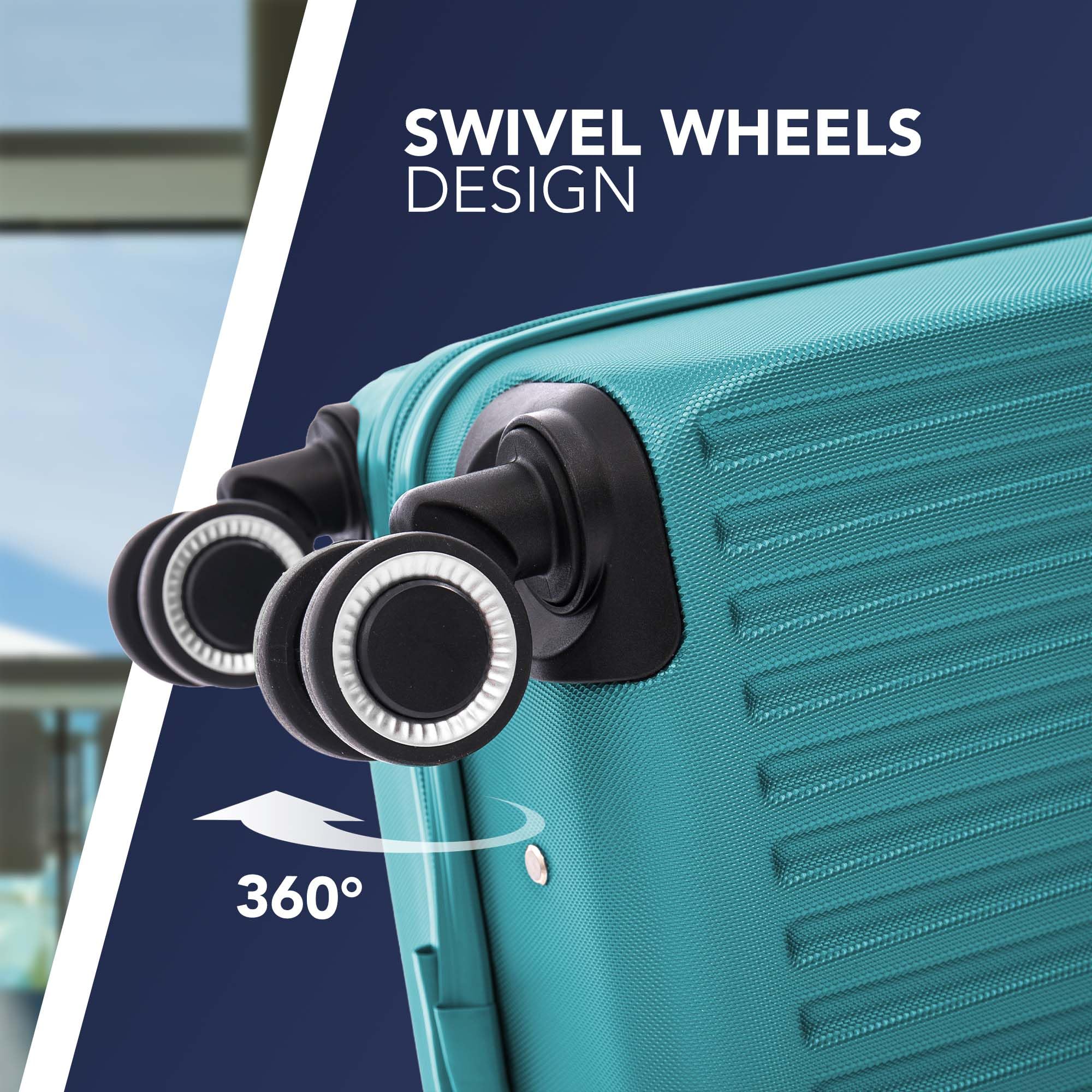 LUGG 15 Inch Vacay Cabin Case - 45x36x20 cm, Airline Approved Carry On Suitcase, ABS Lightweight Suitcase, Water Resistant Hard Suit Case with 360° Spinner Wheels, Carry On Bag with TSA Indent Lock