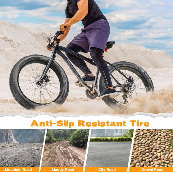 GRELiving Pack of 2 E-Bike Tyres 20/24/26/27.5 x 3.0 Inch Bicycle Tyre Heavy Duty Fat Tyre (24x3.0 Inch)