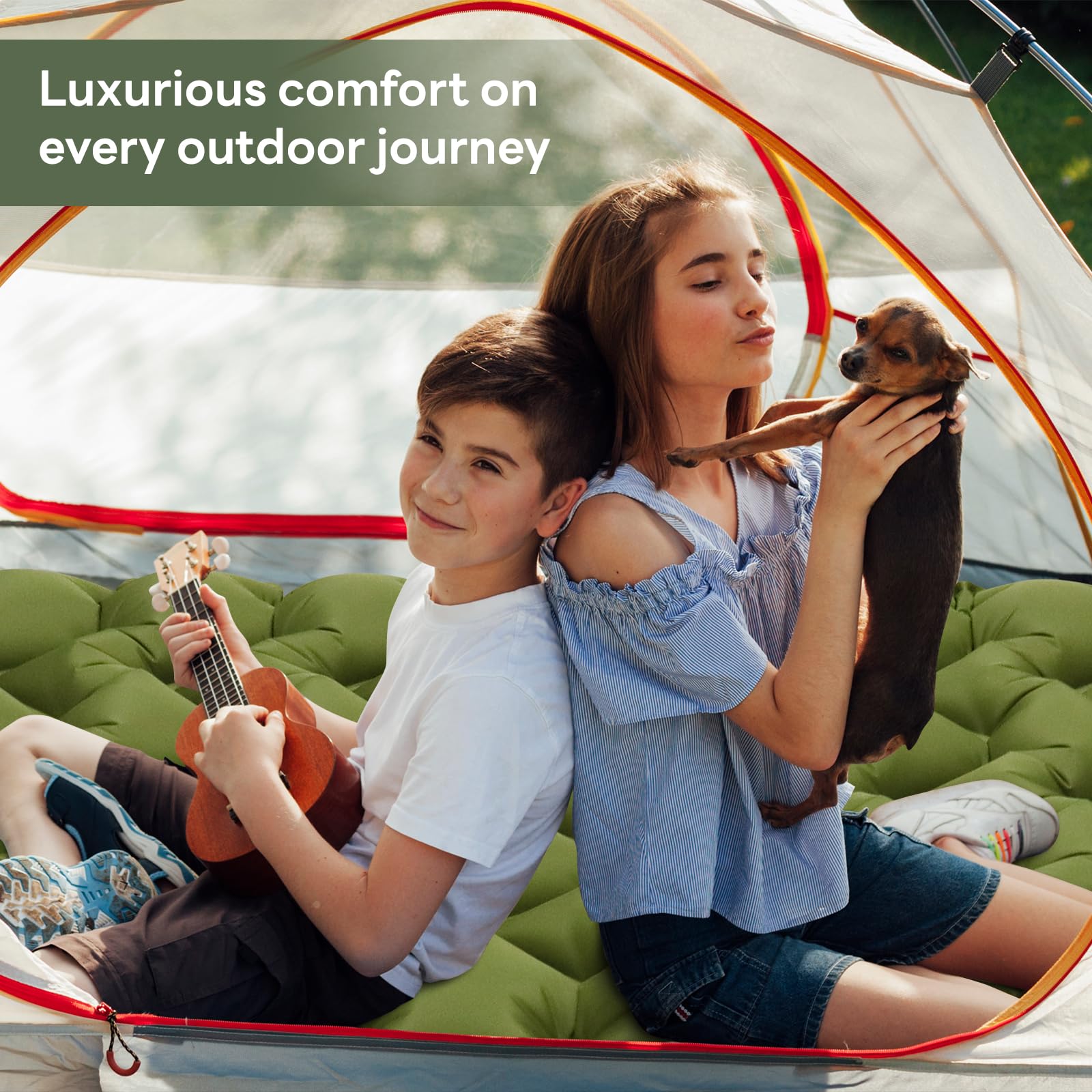 Kdti Sleeping Pad, Ultralight Inflatable Camping Mat Built-in Foot Pump, Portable Waterproof Sleeping Mat Compact for Backpacking, Hiking, Tents