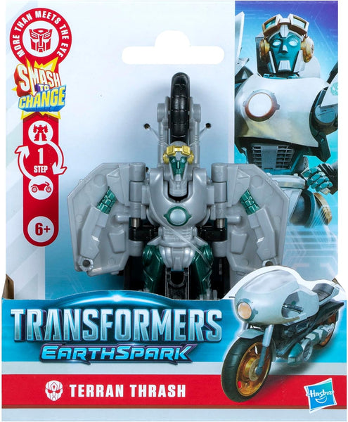 Transformers EarthSpark 1-Step Smash Changers Terran Thrash Action Figure