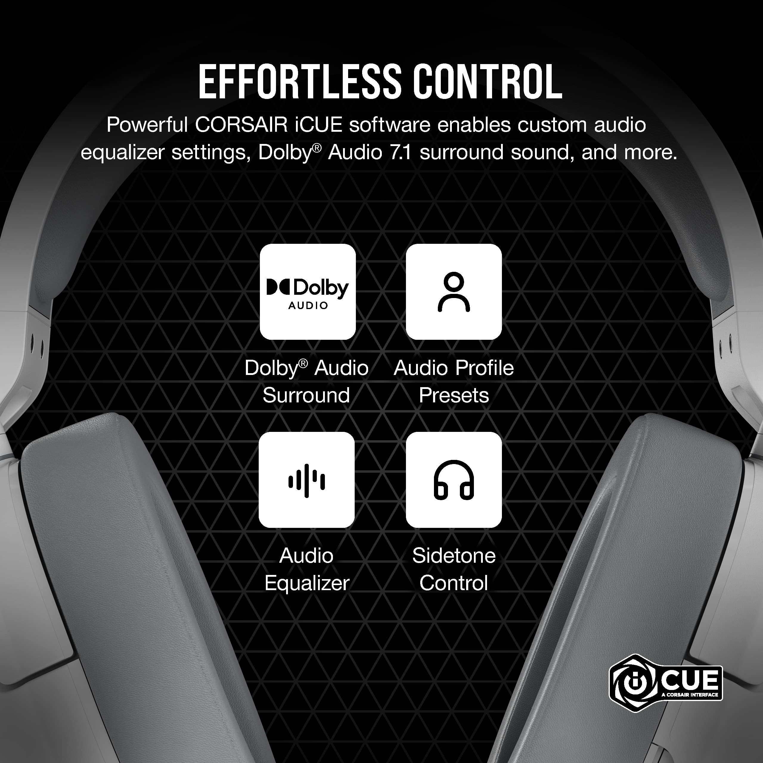 CORSAIR HS55 SURROUND Lightweight Multiplatform Wired Gaming Headset – Dolby 7.1 Surround Sound – iCUE Compatible – PC, Mac, PS5, PS4, Xbox, Nintendo Switch, Mobile – Carbon