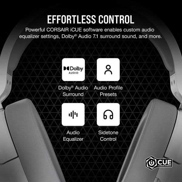 CORSAIR HS55 SURROUND Lightweight Multiplatform Wired Gaming Headset – Dolby 7.1 Surround Sound – iCUE Compatible – PC, Mac, PS5, PS4, Xbox, Nintendo Switch, Mobile – Carbon