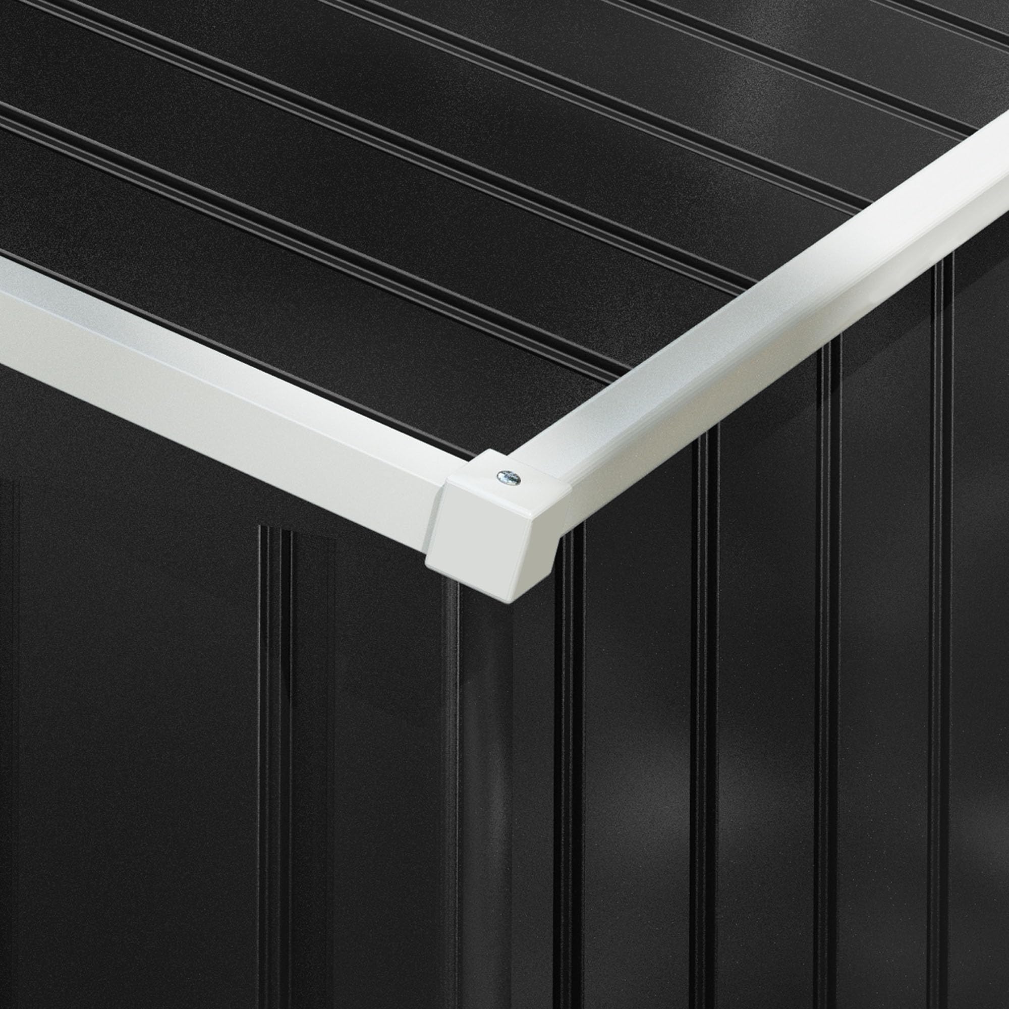 Outsunny 7.7 x 5.7ft Metal Garden Shed with Ventilation Slots and Sliding Doors, Galvanised Outdoor Tool Storage House, Grey