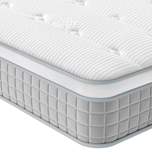 Vesgantti 3FT Single Mattress, 9.6 Inch Pocket Sprung Mattress Single with Breathable Foam and Individually Wrapped Spring - Medium Firm Feel, Modern Box Top Collection