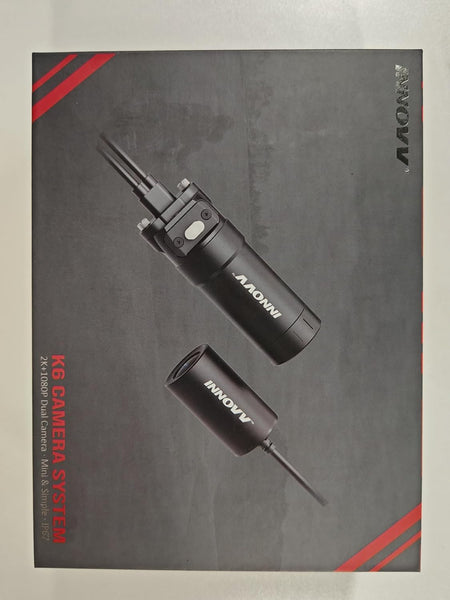 INNOVV K6 Motorcycle Dash Cam Dual Channel QHD 2K+1080P, IP67 Waterproof Mini Motocam with Wi-Fi, 120°Golden Angel, G-Sensor Detection, Support 256GB(SD Card not Included)