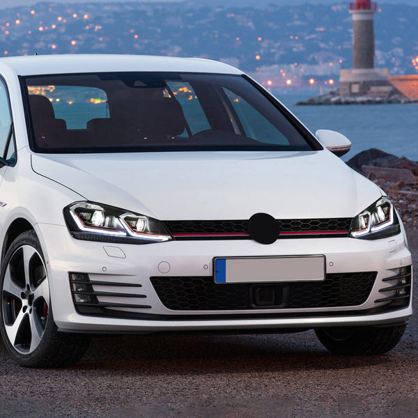 VLAND Headlights for GOLF 7 VII MK7 2012-2017 Front Lamps,with Sequential Indicator,Only Fit for Halogen Version (Sliver Stripe)