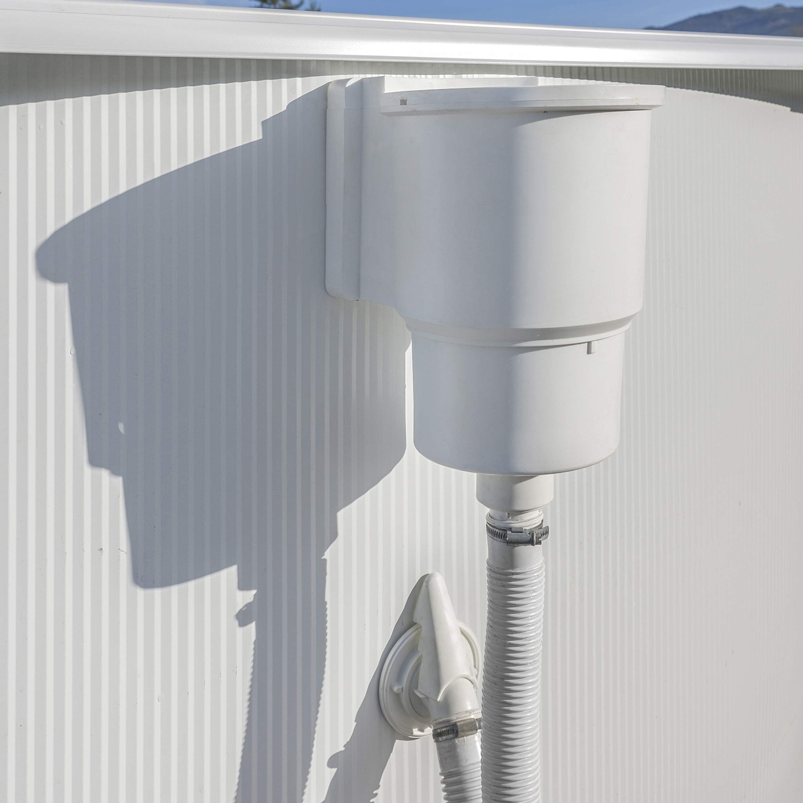 Gre AR100 - Skimmer for cleaning and water treatment of standard pools + inlet valve. Filter system for pools, colour: white, 27 x 22 x 35 cm