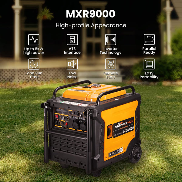 maXpeedingrods 5500W Portable Inverter Generator Petrol Silent Pure Sine Wave Generator for Camping, RV Travel,Home,or Jobsites