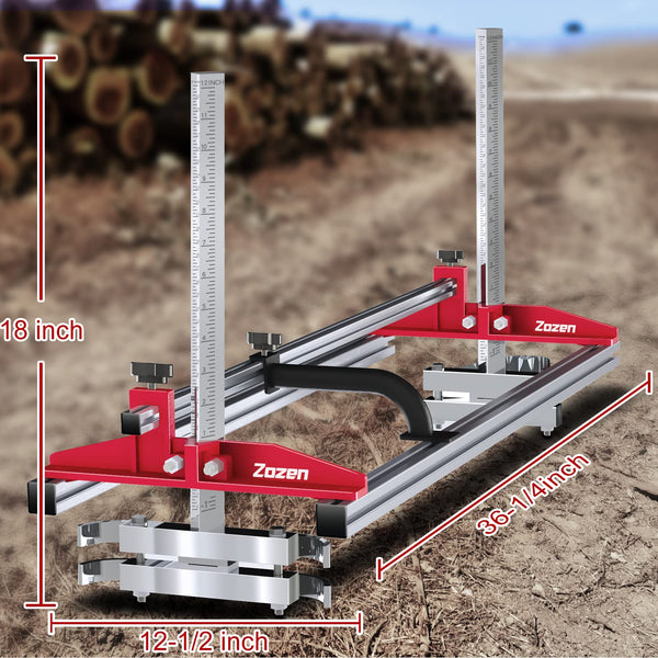 Zozen Chainsaw Mill 14-36, Chain Saw and Portable Sawing Machine Provide Flexible Cutting Guidance System for Construction Workers and Carpenters.