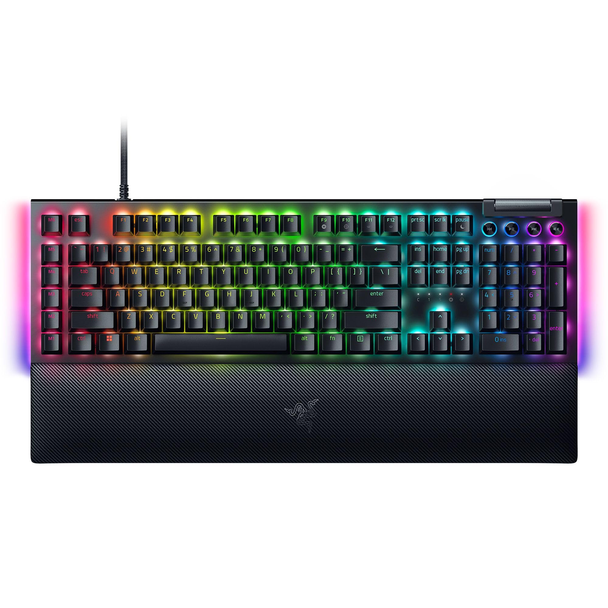 Razer BlackWidow V4 X Minecraft Edition - Mechanical Gaming Keyboard - Chroma RGB (Green Mechanical Switches, 6 Dedicated Macro Keys, Doubleshot ABS Keycaps) US Layout | Minecraft