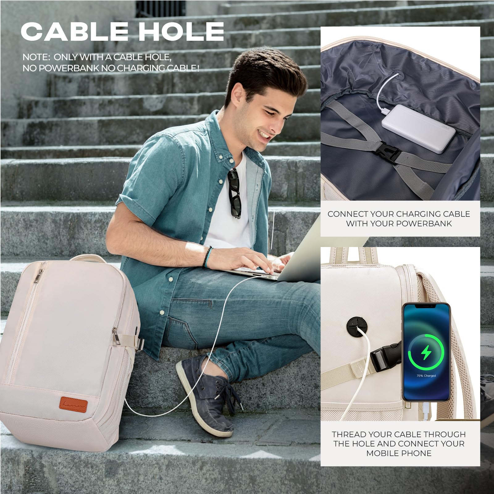 VMIKIV for Ryanair Cabin Bags 40x20x25 Underseat Carry On Bag,Small Travel Backpack Cabin Size for Men Women,Hand Luggage for Overnight, Weekend,Under Seat Casual Daypack for Airlines