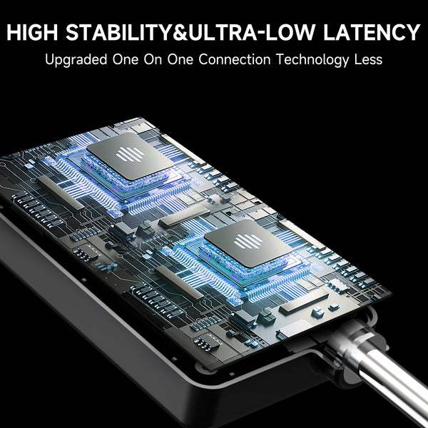 Microphone wireless, Wireless Microphones with One-to-One Chip Connection, 40H Rechargeable Battery, 200FT Range, Plug and Play, Ergonomic Design,Less Latency Singing Microphone for Karaoke, Party