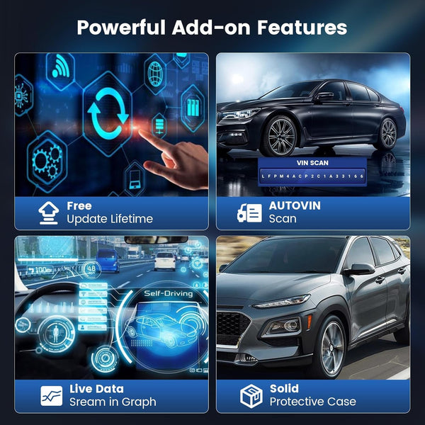 MUCAR Car Diagnostic Tool OBD2 Scanner, CS6 Car Scanner with 6 System (ABS SRS ECM TCM BCM TPMS) with 7 Reset Service (Oil EPB SAS ETS TPMS ABS DPF), Auto VIN Scan Tool for All Car Free Lifetime