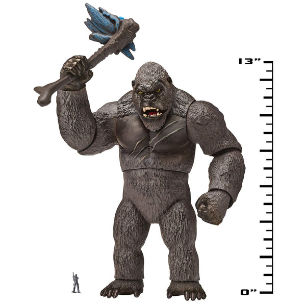 MonsterVerse Godzilla vs Kong 13 Inch Collectable Articulated Mega Kong Action Figure in Black, With Lights and Battle Sounds, Suitable for Ages 4 Years+
