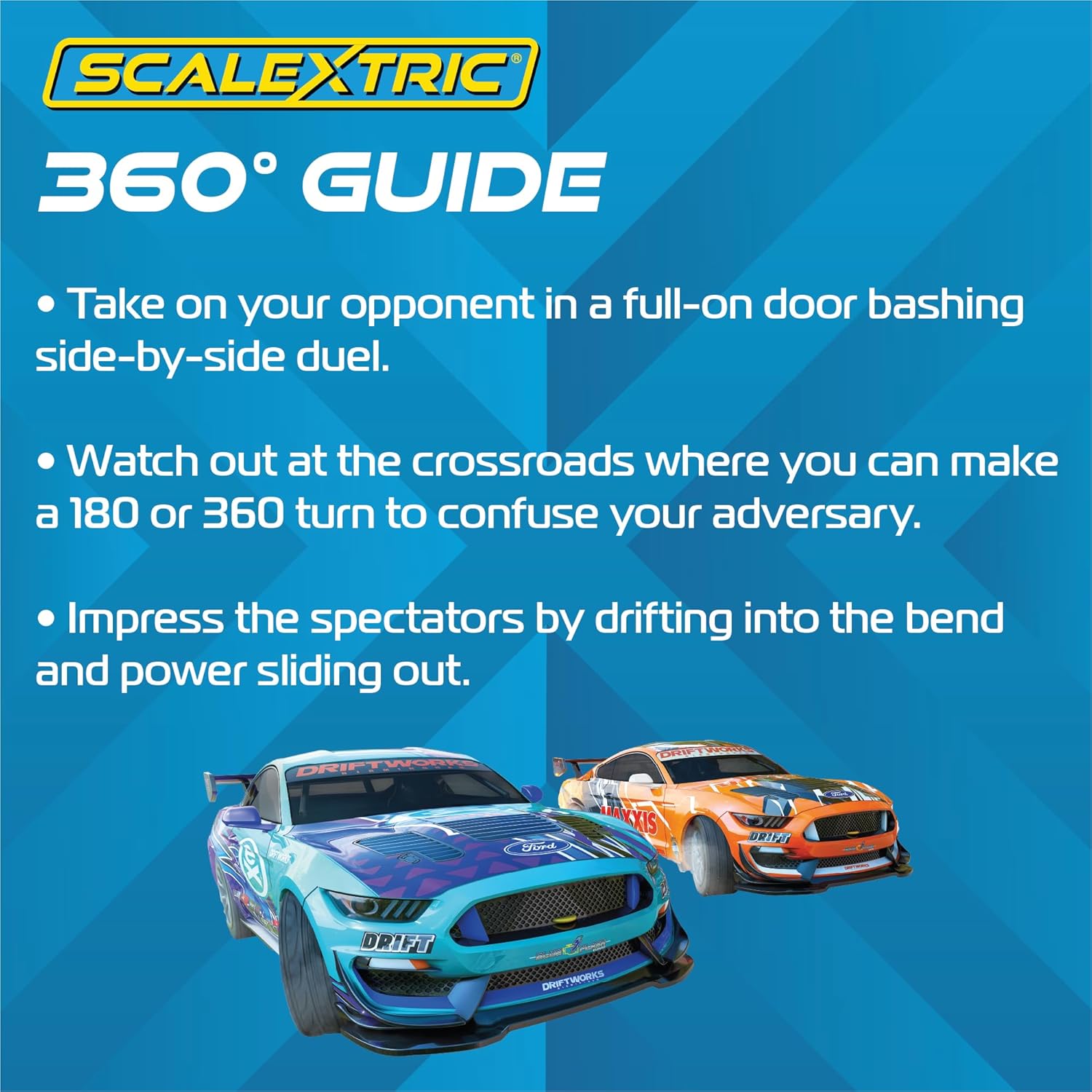 Scalextric Racing Track Sets for Kids - Drift 360 Cars Speed Track - Electric Race Tracks for Boys & Girls 5+, Slot Car Race Tracks - 1:32 Scale Mini Car Racing Sets, Boys Birthday Gifts