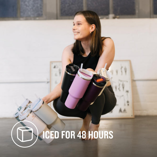 STANLEY Quencher H2.0 Flowstate Tumbler 1.2L - Cold for 11 Hours - Iced for 48 Hours - Metal Water Bottle with Straw, Handle and Lid - Dishwasher Safe - Travel Mug for Cold Drinks