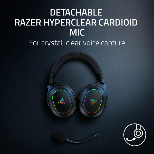 Razer Barracuda X - Wireless Multi-platform Gaming and Mobile Headset (SmartSwitch Dual Wireless, Ergonomic Design, TriForce 40 mm, Cardioid Mic, On-Headset Controls, 50h Battery USB-C) Black