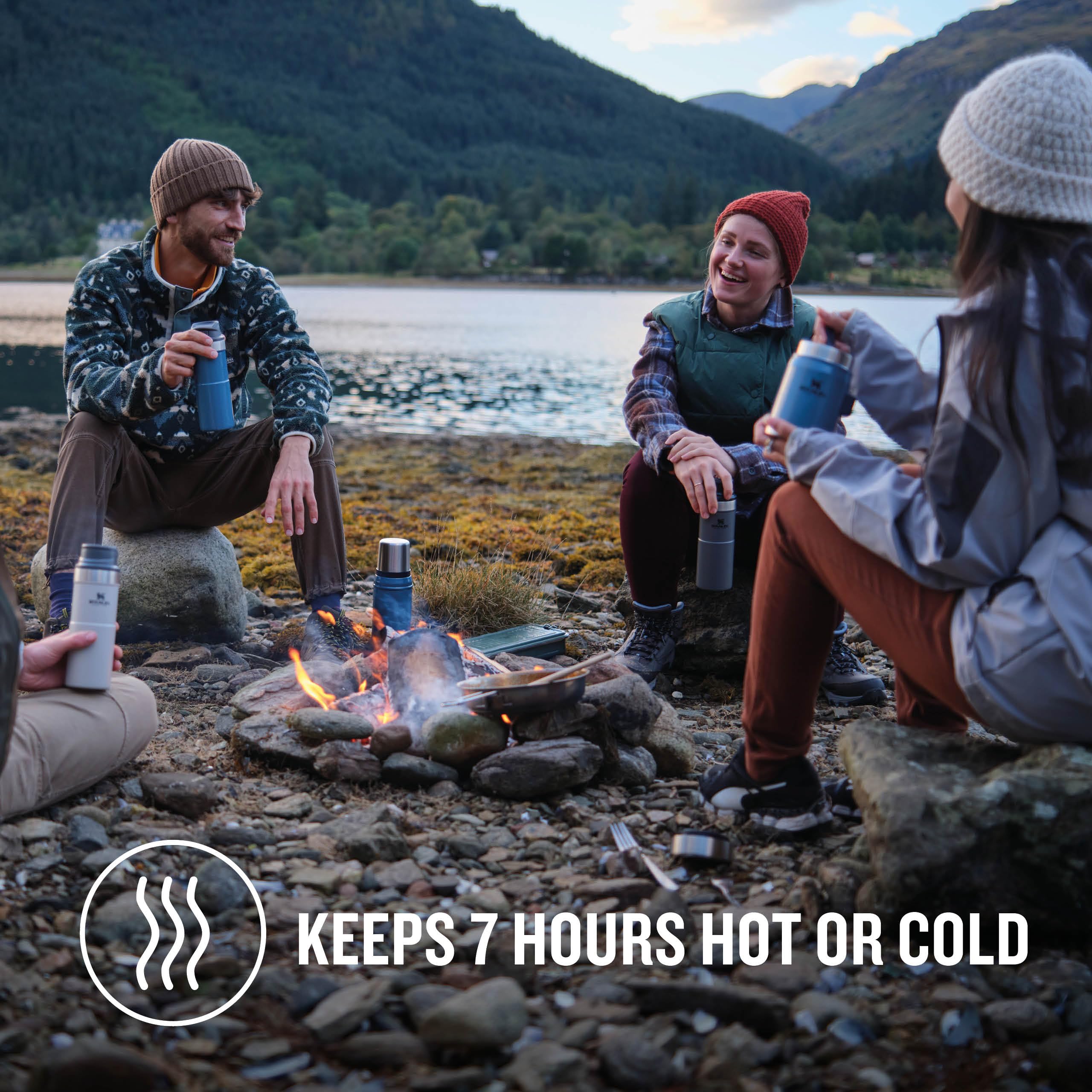 Stanley Classic Legendary Food Jar 0.4L With Spork - Keeps Cold For 7 Hours - BPA-Free Stainless Steel Soup Flask - Leakproof - Dishwasher Safe - Rose Quartz