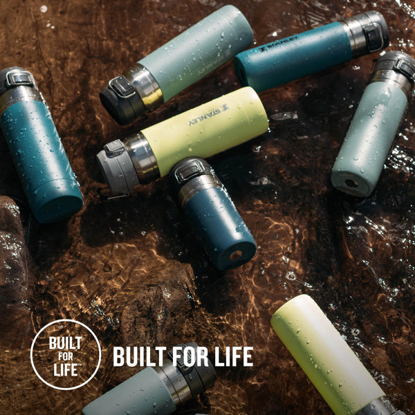 STANLEY Quick Flip Stainless Steel Water Bottle 0.47L - Keeps Cold For 7 Hours - Leakproof - BPA-Free Thermal Flask - Dishwasher Safe - Cup Holder Compatible