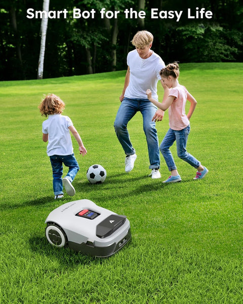 ANTHBOT Genie600 Robot Lawn Mower, Perimeter Wire Free, Full Band RTK+4-Eye Vision Robot Lawnmower, Recommended for 600 m², Max 800 m², Automatic Mapping, Accurate Obstacle Avoidance, APP Control