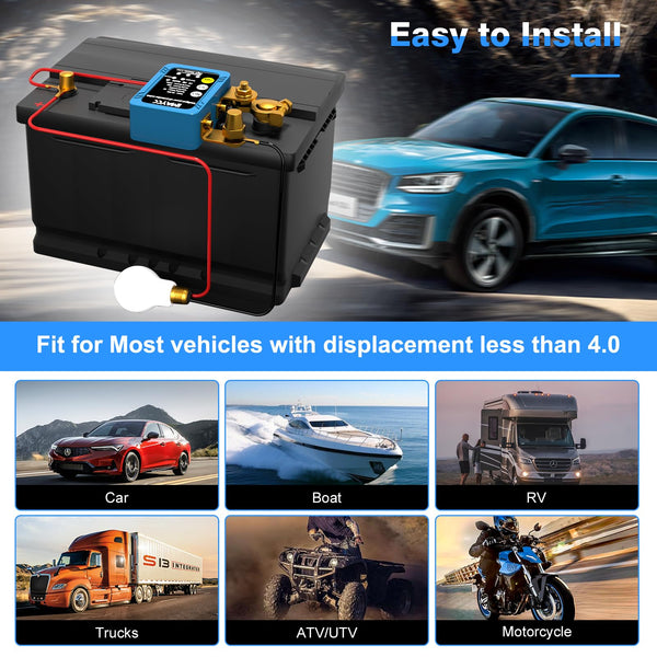 IMAYCC Kill Switch for Car, Remote Battery Disconnect Switch 12V 240A, Battery Iisolator 12V, Car Battery Kill Switch Anti Theft, Automatic Cut/Shut Off Switch for Auto,RV, ATV,Truck, Boat.